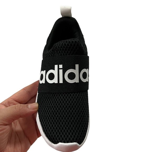 Adidas Lite Racer Boys Slip on Sneakers Size 3 Black Lightweight & Comfortable - Picture 2 of 14